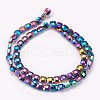Electroplated Non-magnetic Synthetic Hematite Beads Strands G-P367-C07-2
