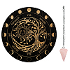 AHADEMAKER 1Pc Cone/Spike/Pendulum Natural Rose Quartz Stone Pendants DIY-GA0004-24D-1