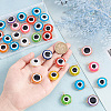 ARRICRAFT 30Pcs Transparent Evil Eye Resin Pendants FIND-AR0003-04-3