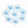 Spray Painted Eco-Friendly Iron Wire Wrapped Pendants IFIN-T009-03B-1