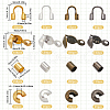SUNNYCLUE 1400Pcs 16 Styles Iron Bead Tips with Brass Crimp Beads with Brass Wire Guardian and Protectors with Brass Crimp Beads Covers FIND-SC0010-79-2