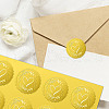 12 Sheets Self Adhesive Gold Foil Embossed Stickers DIY-WH0451-031-6