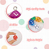 20pcs 10 colors Resin Polyhedral Dice Pendants FIND-TA0001-93-5