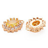 Brass Micro Pave Cubic Zirconia Charms KK-N232-300C-2