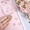 Beebeecraft 6 Pairs 2 Colors Brass Micro Pave Clear Cubic Zirconia Hoop Earring Finding KK-BBC0014-52-3