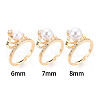 Crown Brass Micro Pave Clear Cubic Zirconia Adjustable Ring Settings KK-T076-29G-4