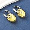 Nuggets Brass Hoop Earrings for Women EJEW-U057-06B-03GP-2