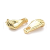 Brass Micro Pave Clear Cubic Zirconia Pendants ZIRC-P085-14G-2