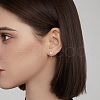 999 Fine Silver Micro Pave Clear Cubic Zirconia Ear Plug Gauges EJEW-P296-06P-3