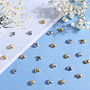 SOFPLATE 200Pcs 2 Colors Brass Crimp Beads Covers KK-SP0001-89-4