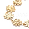 Enamel Daisy Link Chains Bracelet BJEW-P271-01G-06-3