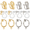 SUNNYCLUE 36Pcs 6 Styles 304 Stainless Steel Clip-on Earring Findings STAS-SC0008-33-1