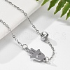 201 Stainless Steel Cable Chain Bracelets BJEW-H205-01A-P-2