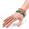 4Pcs 4 Style Glass & Rhinestone Beaded Stretch Bracelets Set for Women BJEW-JB08803-6