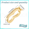GOMAKERER 2Pcs Platinum Plated 925 Sterling Silver Rhinestone Twister Clasps FIND-GO0002-57-2