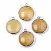 Natural Crackle Agate Pendants G-N326-87A-12-1