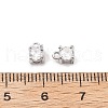 Brass Micro Pave Cubic Zirconia Pendants KK-D382-04P-01-3