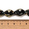Handmade Dichroic Foil Glass Beads Strands DICH-U001-08C-4