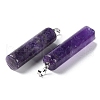 Natural Amethyst Pendants G-E603-02P-01-3