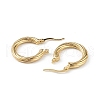 Brass Grooved Ring Hoop Earrings for Women EJEW-L234-087G-3