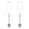 2Pcs Alloy Enamel Pendant Decorations HJEW-FH00008-1
