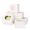 Square Paper Biscuit Boxes with Heart Clear Window CON-TAC0001-12C-01-1