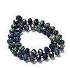 Natural Chrysocolla and Lapis Lazuli Beads Strands G-P573-A64-10x6mm-3