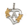 Brass Micro Pave Cubic Zirconia with Shell Pendants KK-Z115-14GP-2