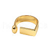 Geometric Shape Brass Cuff Rings for Women FS-WGB4AA4-02-3