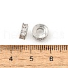 Round Ring Brass Micro Pave Clear Cubic Zirconia Beads KK-V008-16P-2