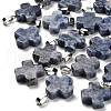Natural Blue Spot Jasper Pendants G-Z067-06P-02-1