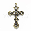 Tibetan Style Alloy Pendants with Jump Rings TIBEP-R346-22AB-NR-2