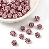 Polymer Clay Rhinestone Beads RB-H284-6MM-223-1