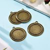Vintage Tibetan Style Alloy Pendant Cabochon Bezel Settings X-TIBEP-M018-139AB-NF-4