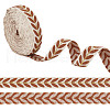 GOMAKERER about 10.5~11 yards Ethnic Style Polycotton Jacquard Leaf Ribbons OCOR-GO0001-15D-1