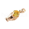 Brass Micro Pave Cubic Zirconia Pendants KK-E795-02KCG-2
