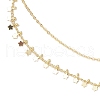 Brass Double Layer Star Tassel Thigh Leg Chains AJEW-AN00639-4