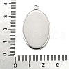 Tarnish Resistant 304 Stainless Steel Pendant Cabochon Settings STAS-K148-03-01-3
