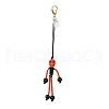 Halloween Theme Skeleton Glass Seed & Natural Black Onyx & Synthetic Turquoise Beaded Pendant Decorations HJEW-MZ00284-05-2