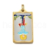 Tarot 304 Stainless Steel Enamel Pendants STAS-M119-07O-G-1