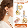 Beebeecraft 100Pcs 2 Colors Rack Plating Brass Rhinestone Spacer Beads KK-BBC0016-23B-2