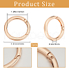 Beebeecraft 3Pcs Alloy Spring Gate Rings FIND-BBC0002-23KCG-02-2