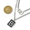 304 Stainless Steel Enamel Chain Necklaces NJEW-M078-07P-3