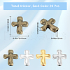 SOFPLATE 80Pcs 4 Colors Alloy Beads TIBEB-SP0001-13-2