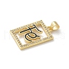 Brass Micro Pave Cubic Zirconia Pendants KK-P294-17G-02-2