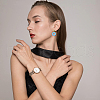 FIBLOOM 6 Pairs 6 Colors Acrylic Donut Dangle Stud Earrings with Steel Iron Pins for Women EJEW-FI0002-63-7