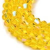 Transparent Electroplate Glass Beads Strands EGLA-A039-T3mm-L22-3