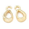Brass Micro Pave Clear Cubic Zirconia Pendants X-ZIRC-O042-01G-3