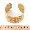 304 Stainless Steel Cuff Bangles for Women AJEW-P127-24G-5