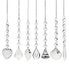 Quartz Crystal Pendant Decorations HJEW-M007-05D-P-1